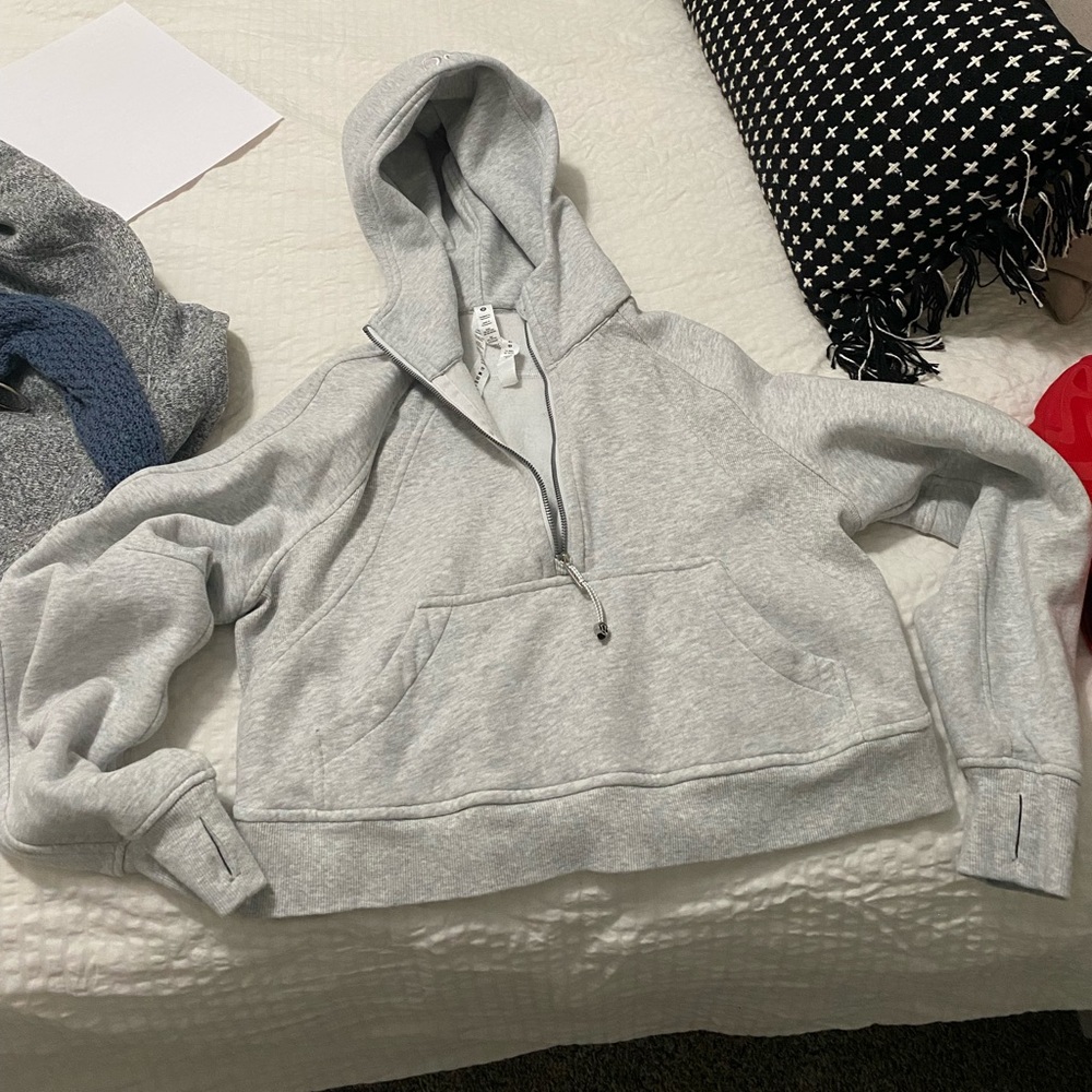 Lululemon scuba oversized half zip hoodie size xs/s grey